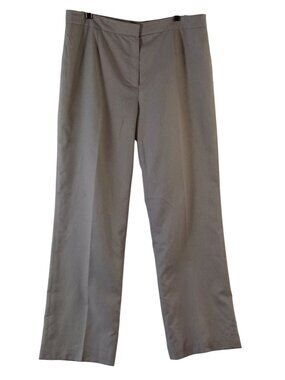 Kasper Gray Pinstripe Dress Pants 14 Lined High Rise Trouser NWOT